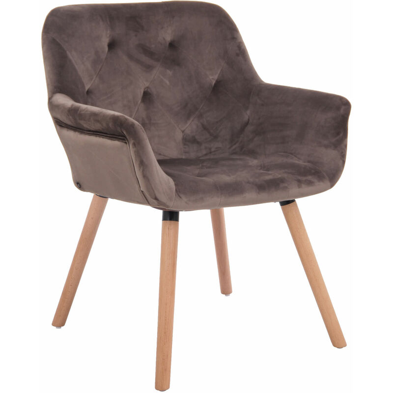 

CLP - Silla De Comedor Cassidy En Terciopelo Gris oscuro Natural