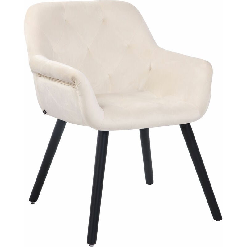 

CLP - Silla De Comedor Cassidy En Terciopelo Crema Negro
