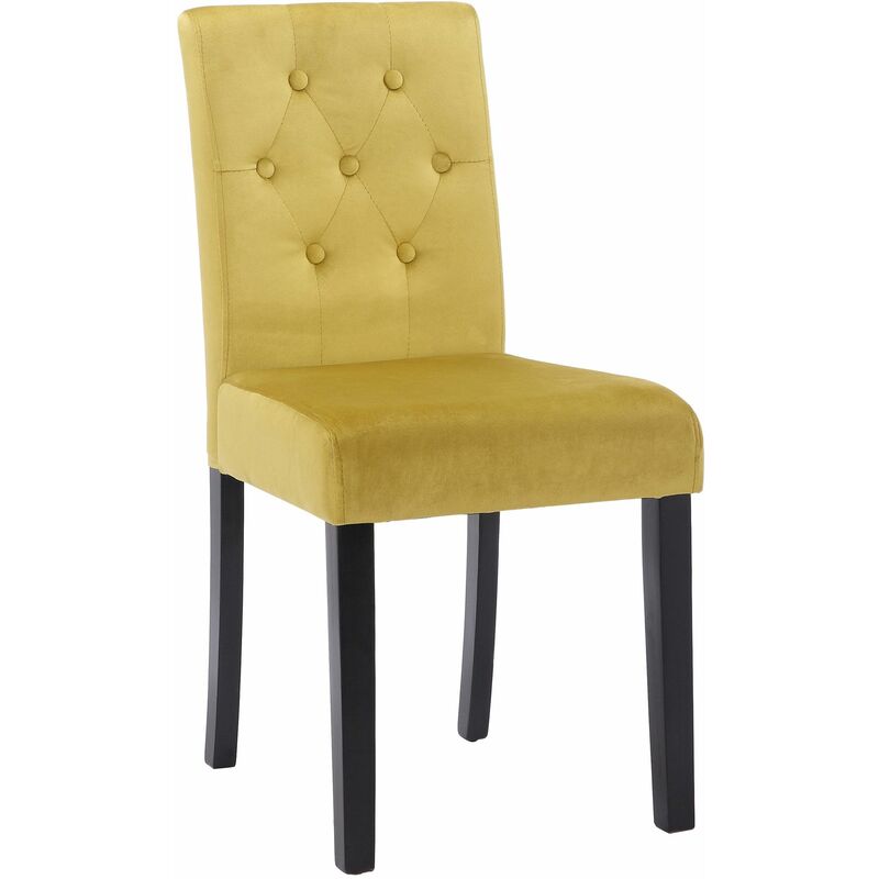 

CLP - Silla De Comedor Cello En Terciopelo Amarillo Negro