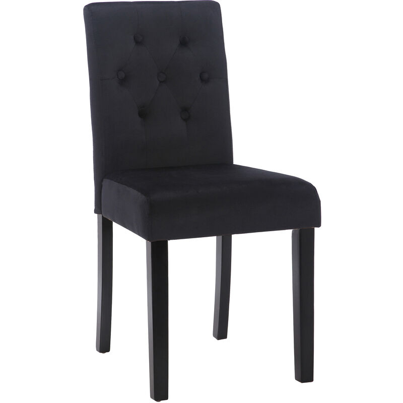 

Silla De Comedor Cello En Terciopelo Negro Negro