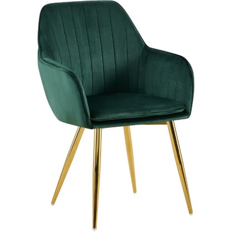 Silla de comedor Cheryl Verde Oro