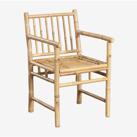 Silla de comedor con reposabrazos en bambú Senia SKLUM             