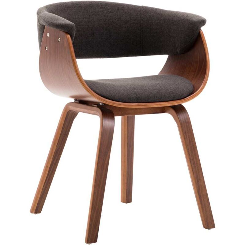 

vidaXL Madera Curvada Silla de Comedor Tela Gris - Gris