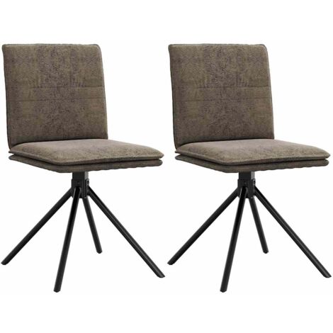 Silla de comedor cuero sintético gris oscuro vidaXL