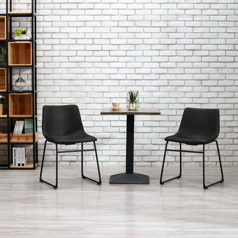 

Silla de comedor cuero sintetico negra