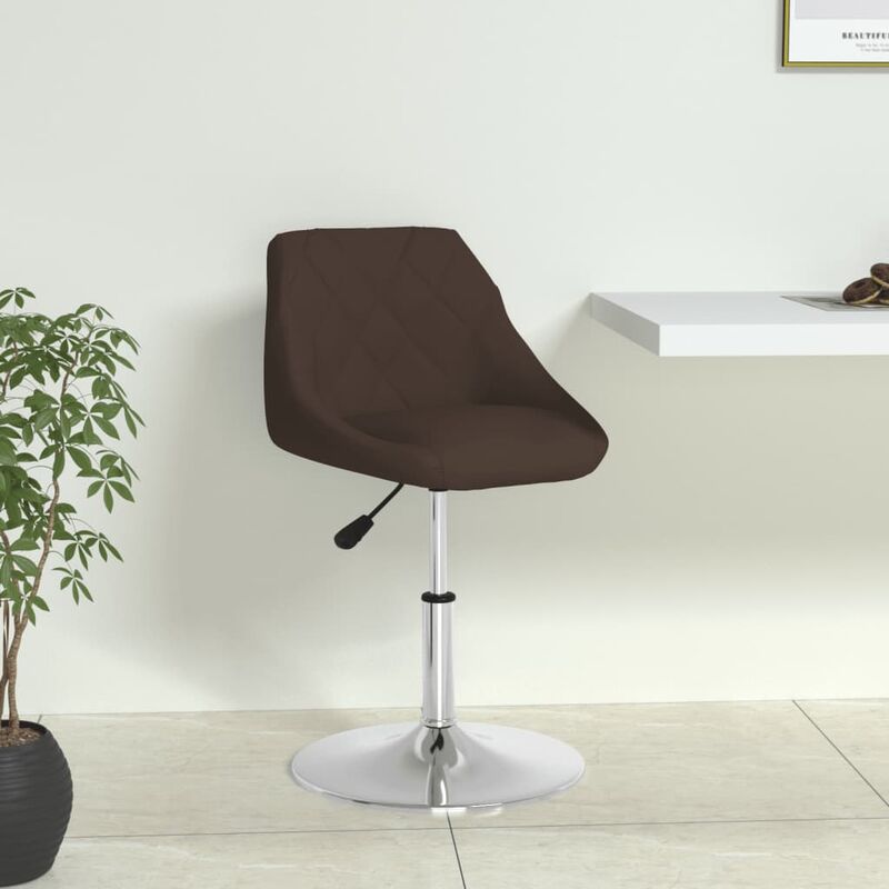 

Silla de comedor de cuero sintético marrón
