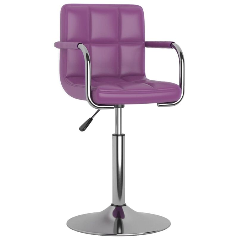 

Silla de comedor de cuero sintético morado