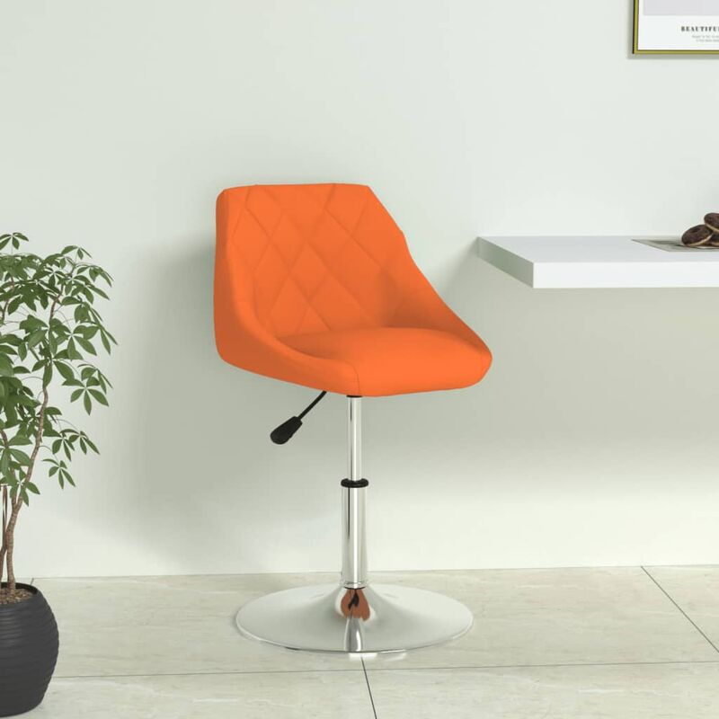 

Silla de comedor de cuero sintético naranja