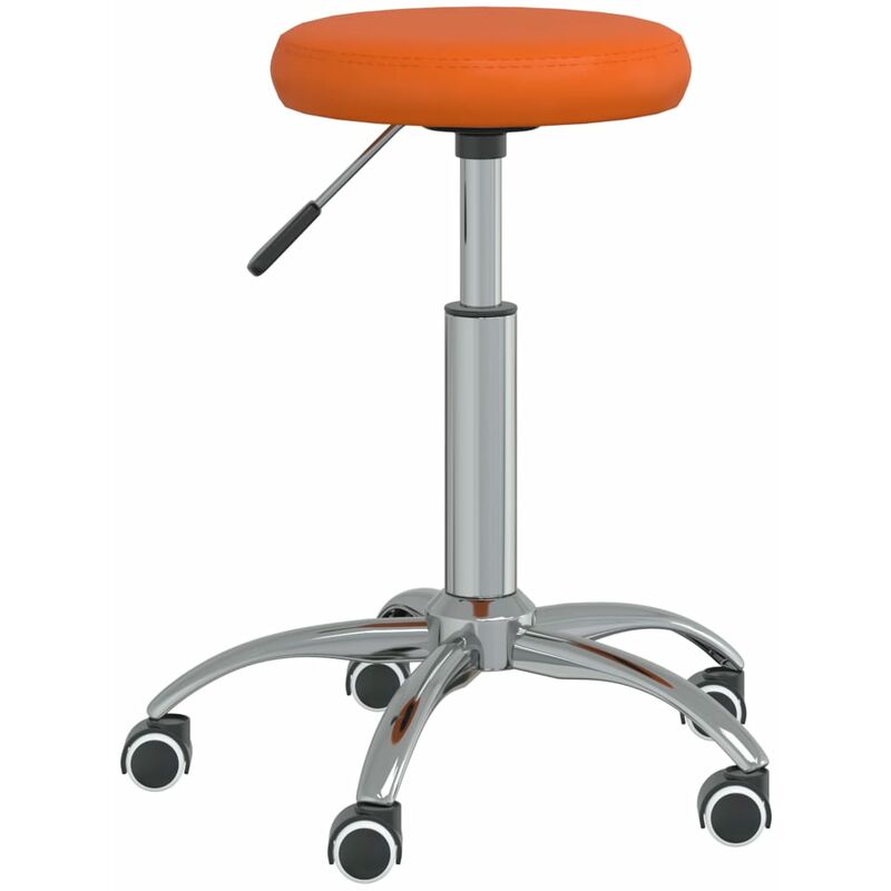 

Silla de comedor de cuero sintético naranja