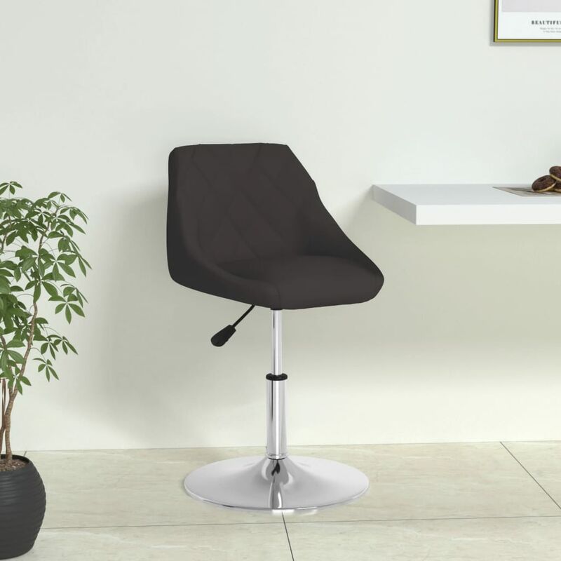 

Silla de comedor de cuero sintético negra