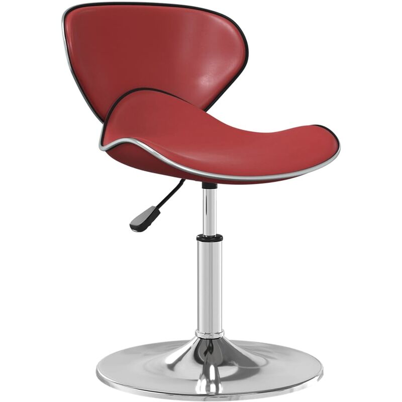 

Silla de comedor de cuero sintético rojo tinto