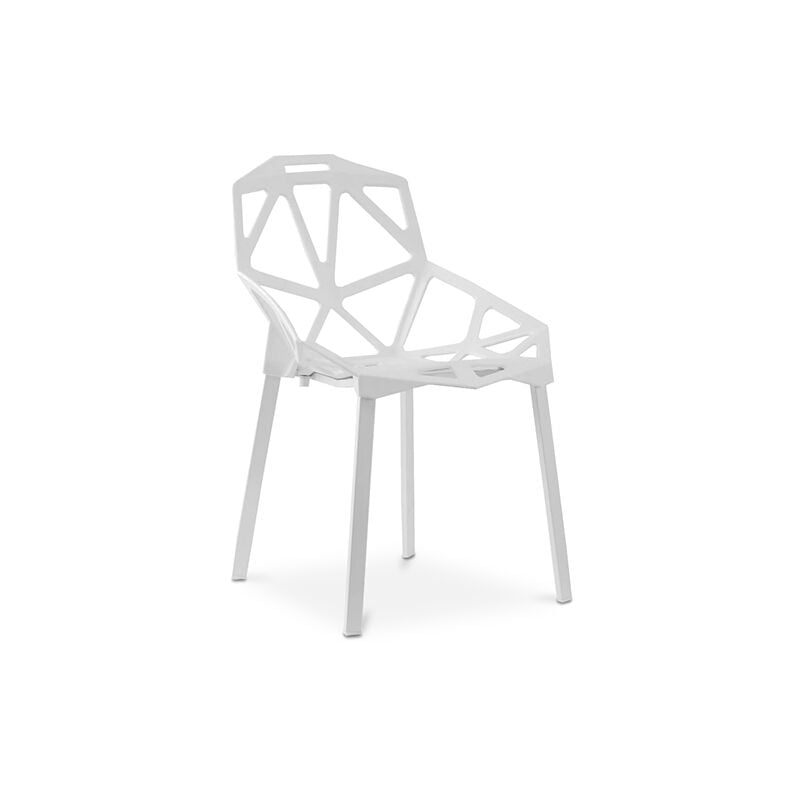 

Privatefloor - Silla de comedor de diseño Iconic - PP y metal Blanco
