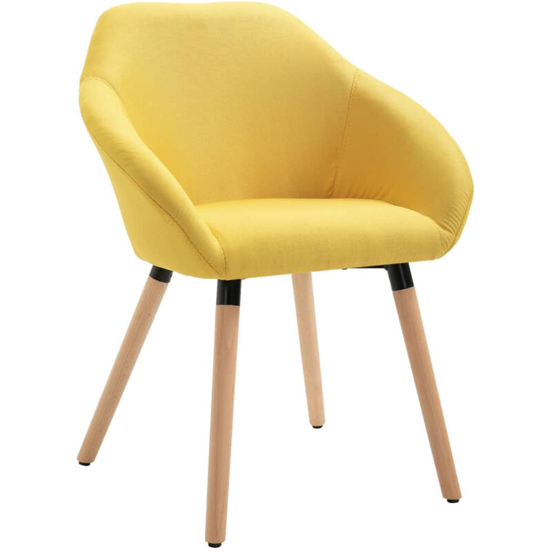 

Silla de comedor de tela amarilla
