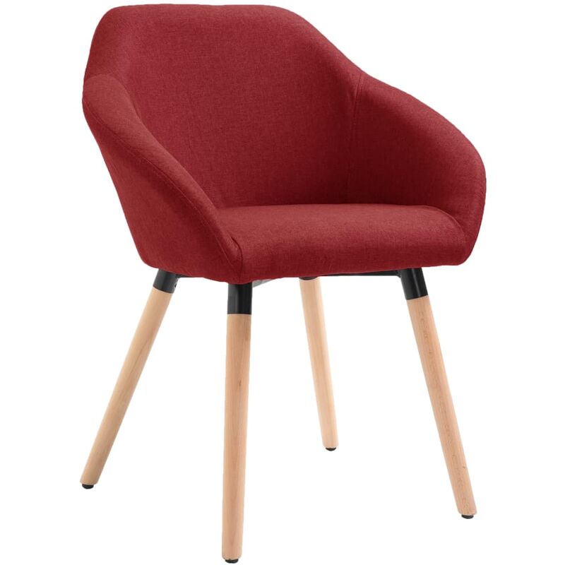 

Silla de comedor de tela color vino tinto