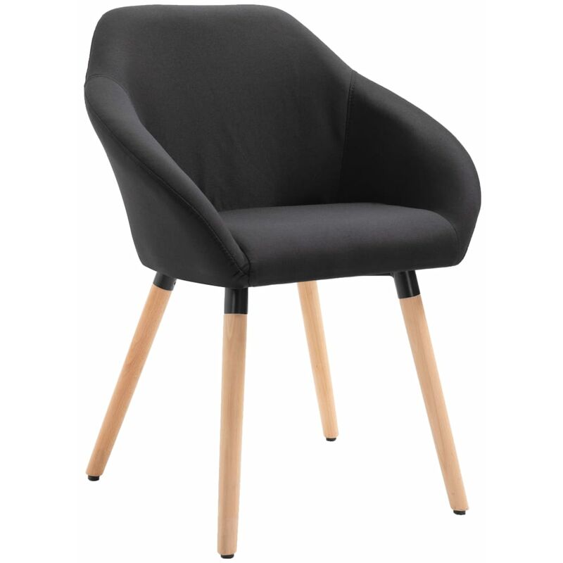 

Silla de comedor de tela negra