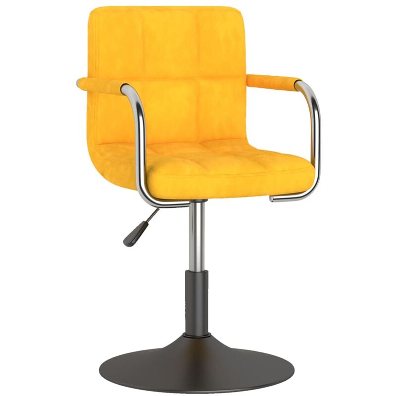 

Silla de comedor de terciopelo amarillo mostaza