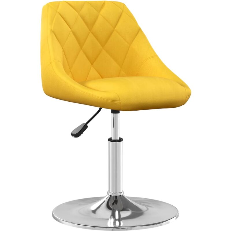 

Silla de comedor de terciopelo amarillo mostaza