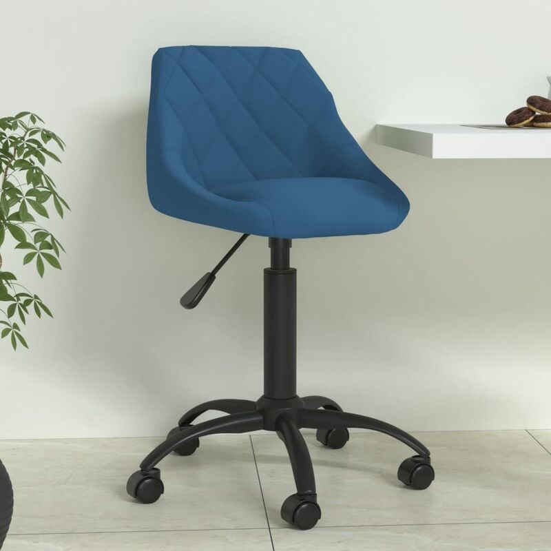 

Silla de comedor de terciopelo azul