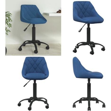 Silla de comedor de terciopelo azul - Silla de oficina - Silla ajustable