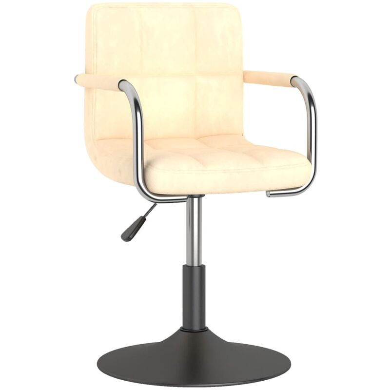 

Silla de comedor de terciopelo crema