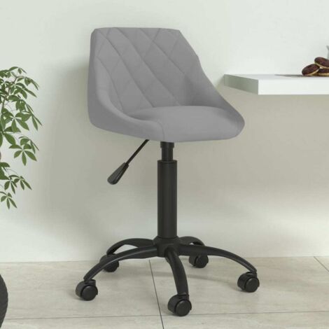 Silla de comedor de terciopelo gris claro vidaXL