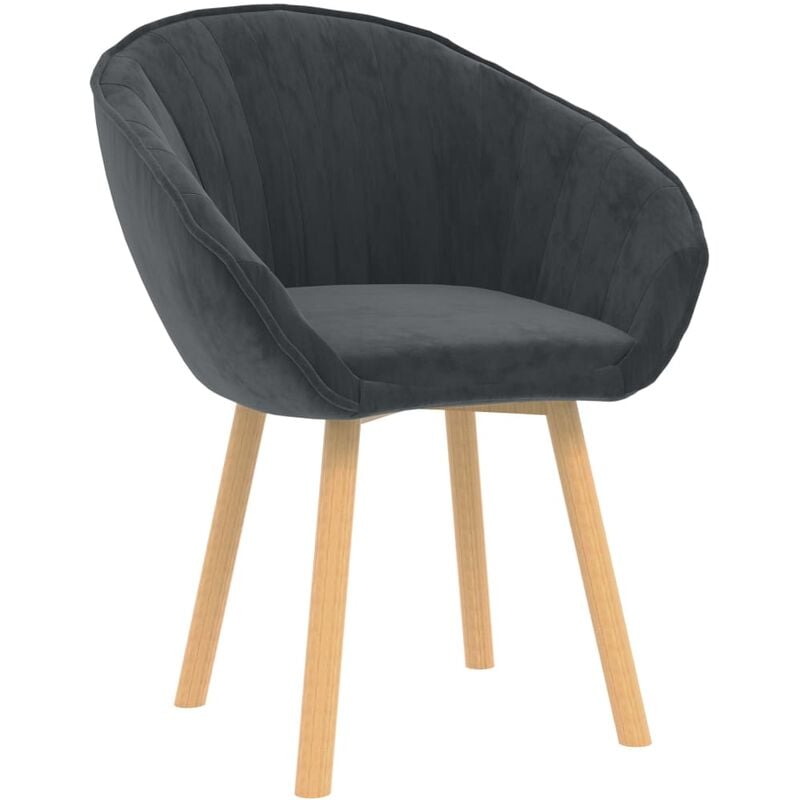 

Silla de comedor de terciopelo gris oscuro