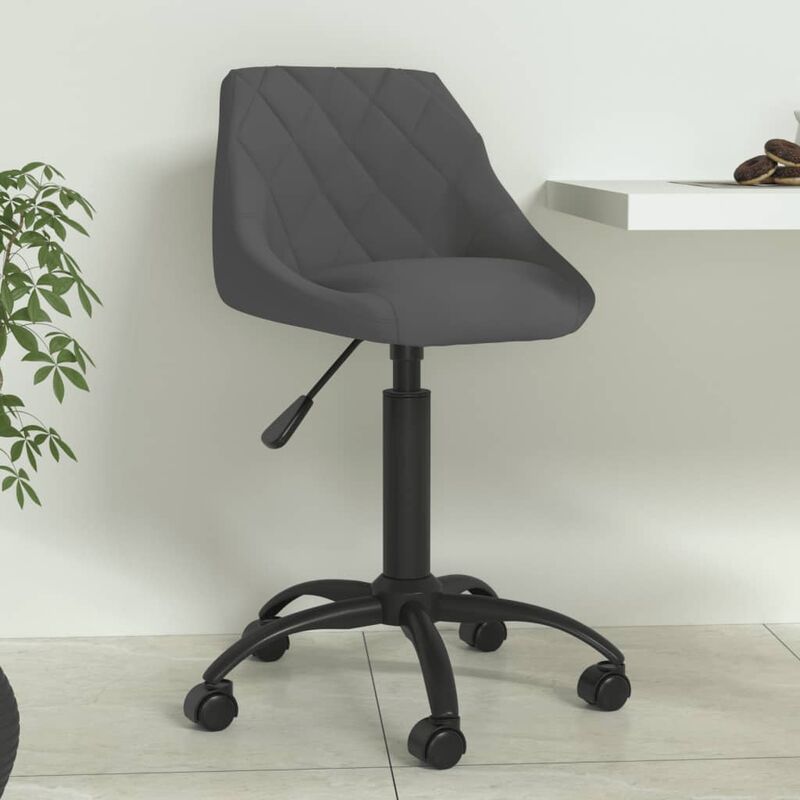 

Silla de comedor de terciopelo gris oscuro