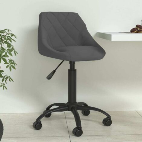 Silla de comedor de terciopelo gris oscuro vidaXL