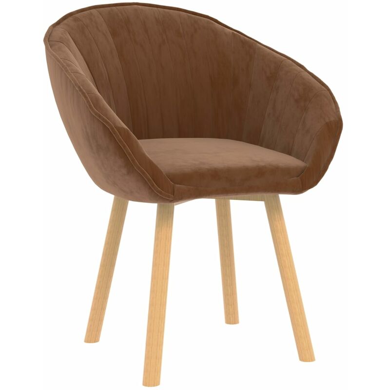 

Silla de comedor de terciopelo marrón