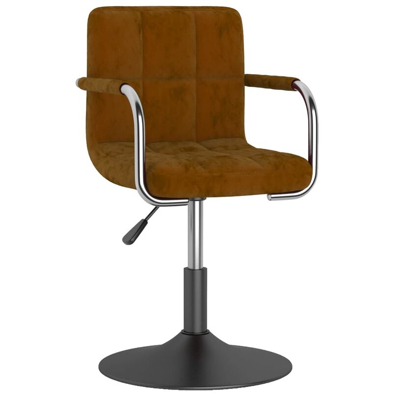 

Silla de comedor de terciopelo marrón