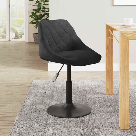 Silla de comedor de terciopelo negro vidaXL