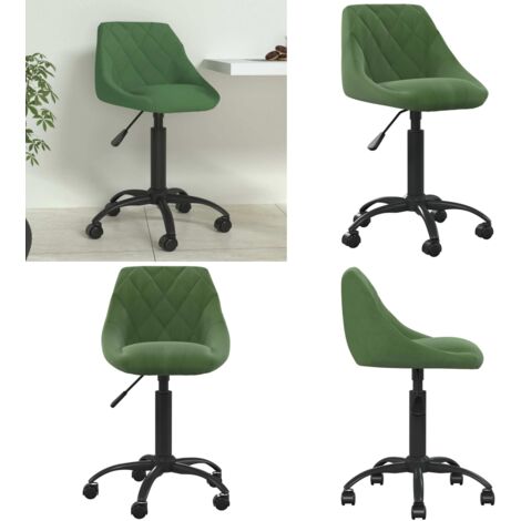 Silla de comedor de terciopelo verde oscuro - Silla de oficina - Silla ajustable