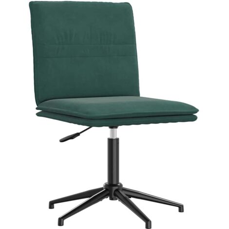 Silla de comedor de terciopelo verde oscuro vidaXL