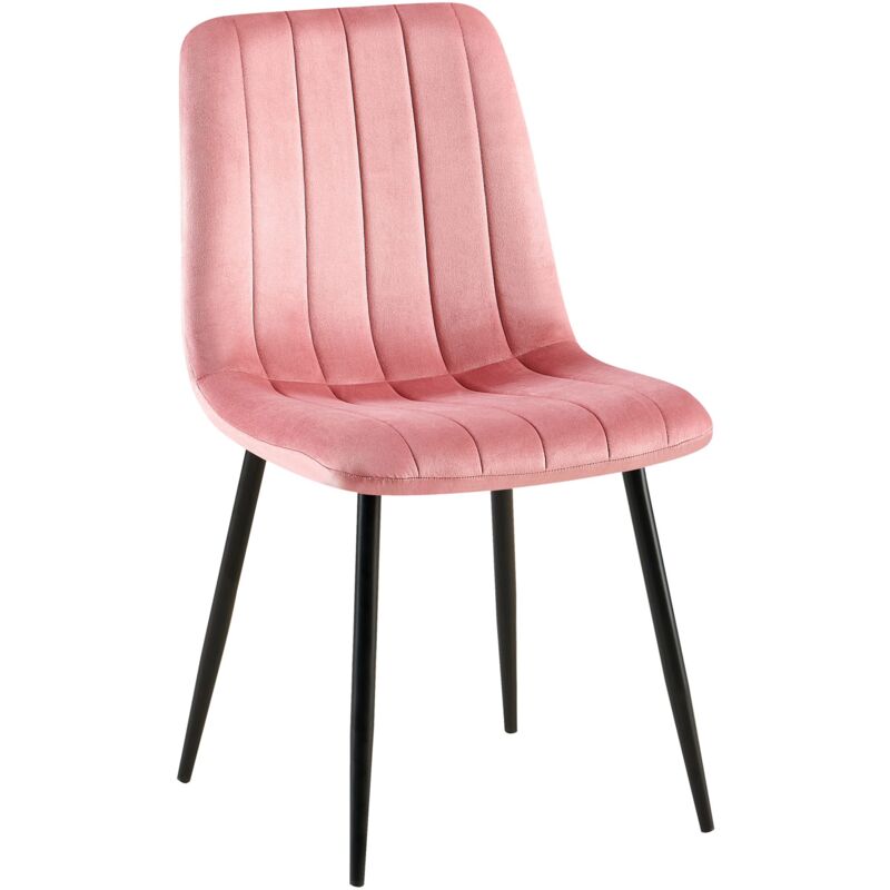 

Silla De Comedor Dijon Rosado Terciopelo