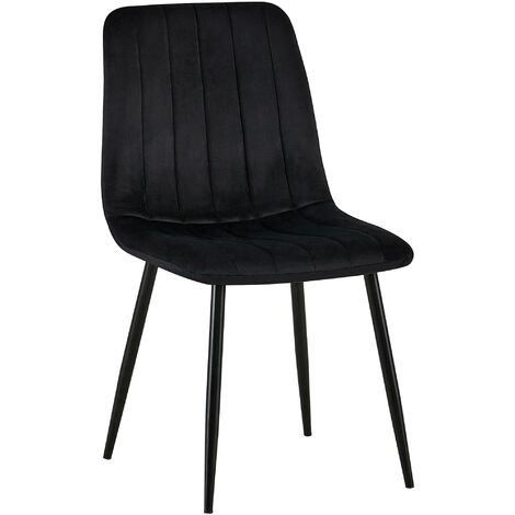 Silla De Comedor Dijon Terciopelo Negro