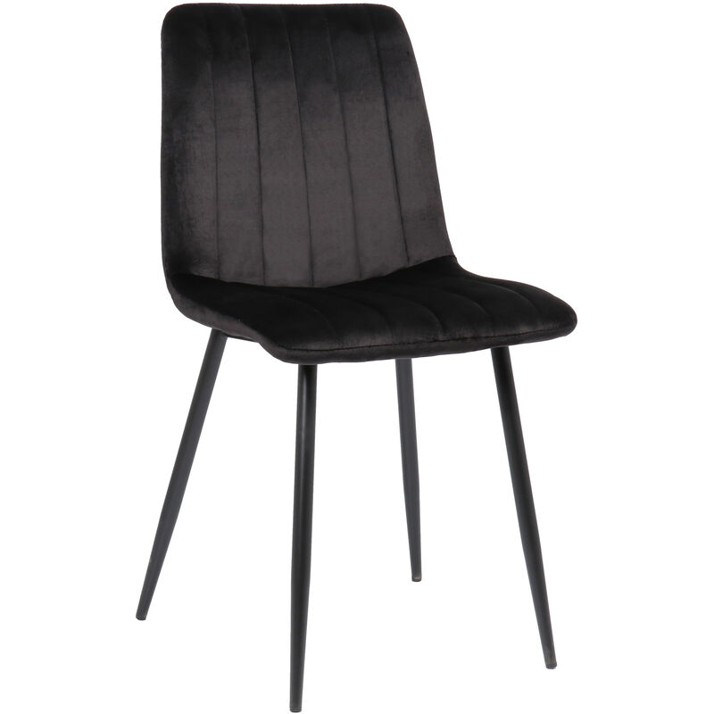 

Silla de comedor dijon terciopelo,negro - Rogal