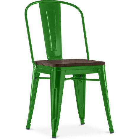 Silla de Comedor - Diseño Industrial - Madera y Acero - Stylix