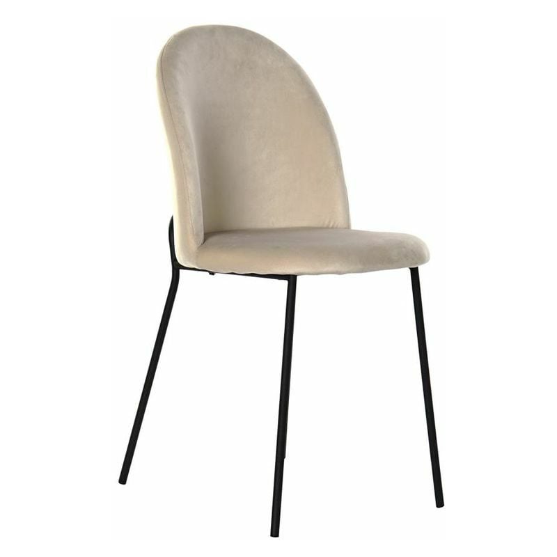 

Silla de Comedor DKD Home Decor Beige Metal Poliéster (59 x 60 x 83 cm)