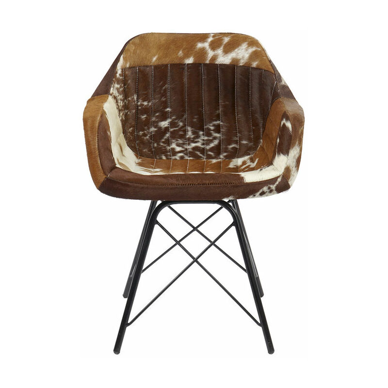 

Silla de Comedor DKD Home Decor Marrón Piel Metal (61 x 53 x 81.5 cm)
