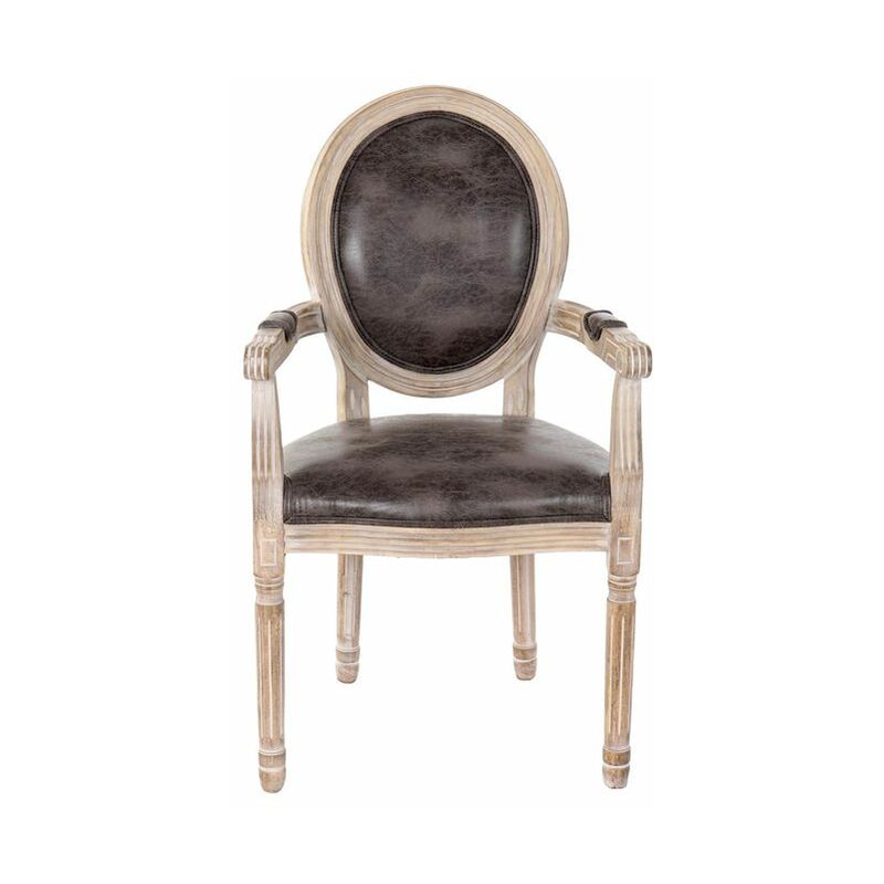 

Silla de Comedor DKD Home Decor Marrón Poliuretano Madera de caucho (56 x 46 x 96 cm)