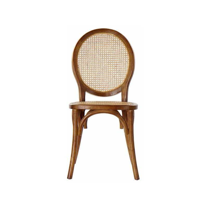 

Silla de Comedor DKD Home Decor Marrón Ratán Madera de olmo (45 x 42 x 92 cm)