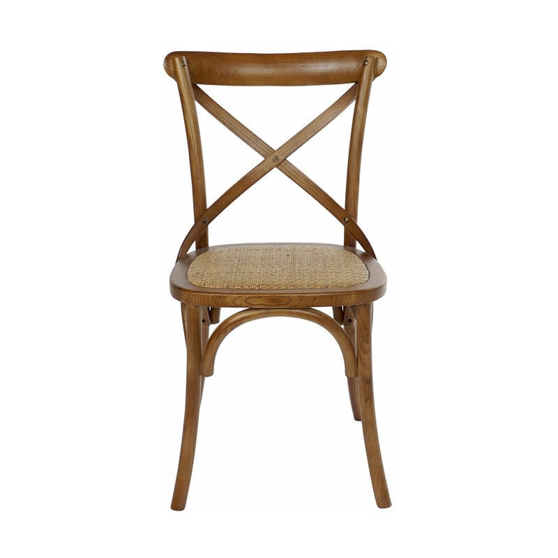 

Silla de Comedor DKD Home Decor Marrón Ratán Madera de olmo (50 x 47 x 86 cm)
