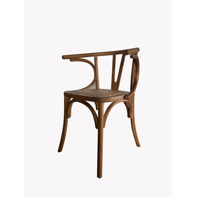 

Silla de Comedor DKD Home Decor Marrón Ratán Madera de olmo (56 x 50 x 76 cm)