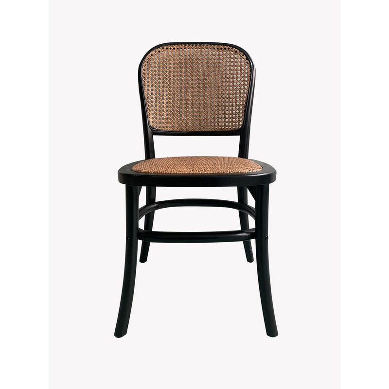 

Silla de Comedor DKD Home Decor Negro Ratán Abedul (48 x 45 x 85 cm)