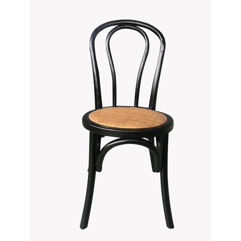 

Silla de Comedor DKD Home Decor Negro Ratán Madera de olmo (43 x 44 x 89 cm)