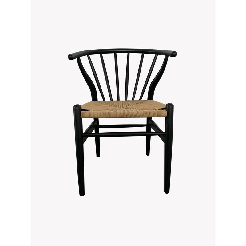 

Silla de Comedor DKD Home Decor Negro Ratán Madera de olmo (57 x 47 x 80 cm)