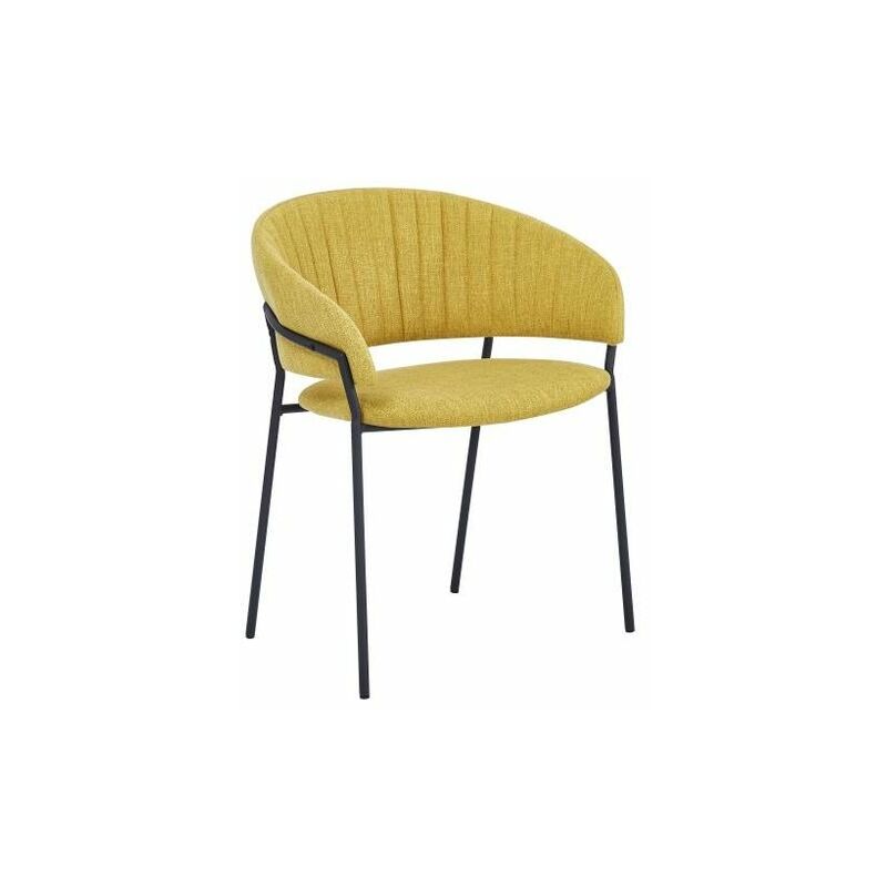 

Silla de Comedor DKD Home Decor Ocre Poliéster Metal (59 x 53.5 x 74 cm)