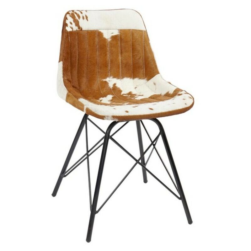 

Silla de Comedor DKD Home Decor Piel Metal (45 x 52 x 78 cm)
