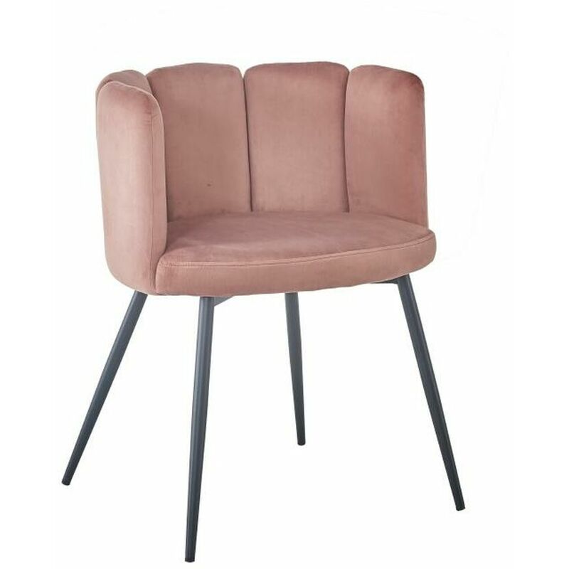 

Silla de Comedor DKD Home Decor Rosa Poliéster Metal (59 x 53.5 x 74 cm)