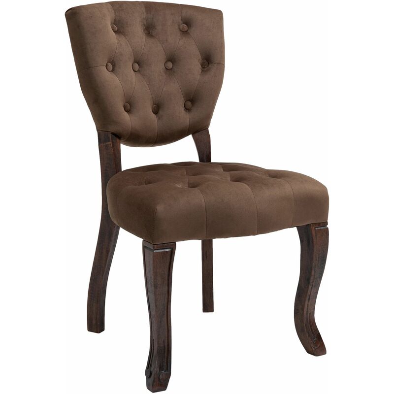 

CLP - Silla De Comedor Elysa En Terciopelo Marrón Antigüo oscuro